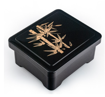 Lacquer Unagi Lunch Box 6-1/2"L, Black