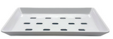 MELAMINE PLATE W/ HOLES (WHITE) 8-3/4X5"