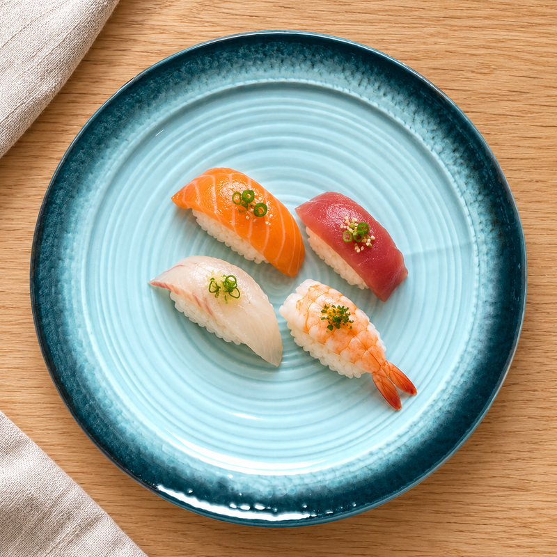 JX210-S with a nigiri assortment