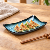 JX211-S blue and black deep rectangular with gyoza