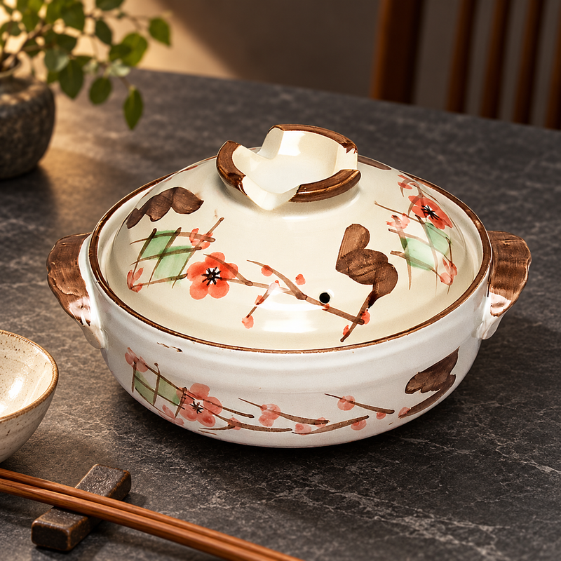 CD6-P donabe in a dining table setting
