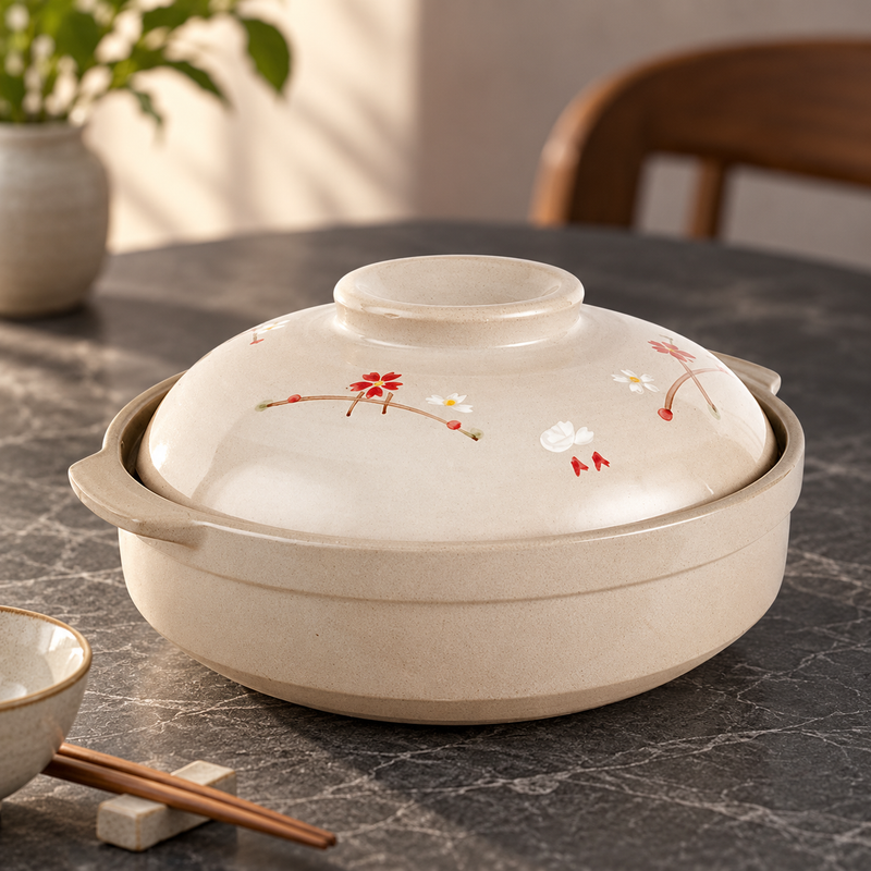 CD9-1 donabe in a dining table setting