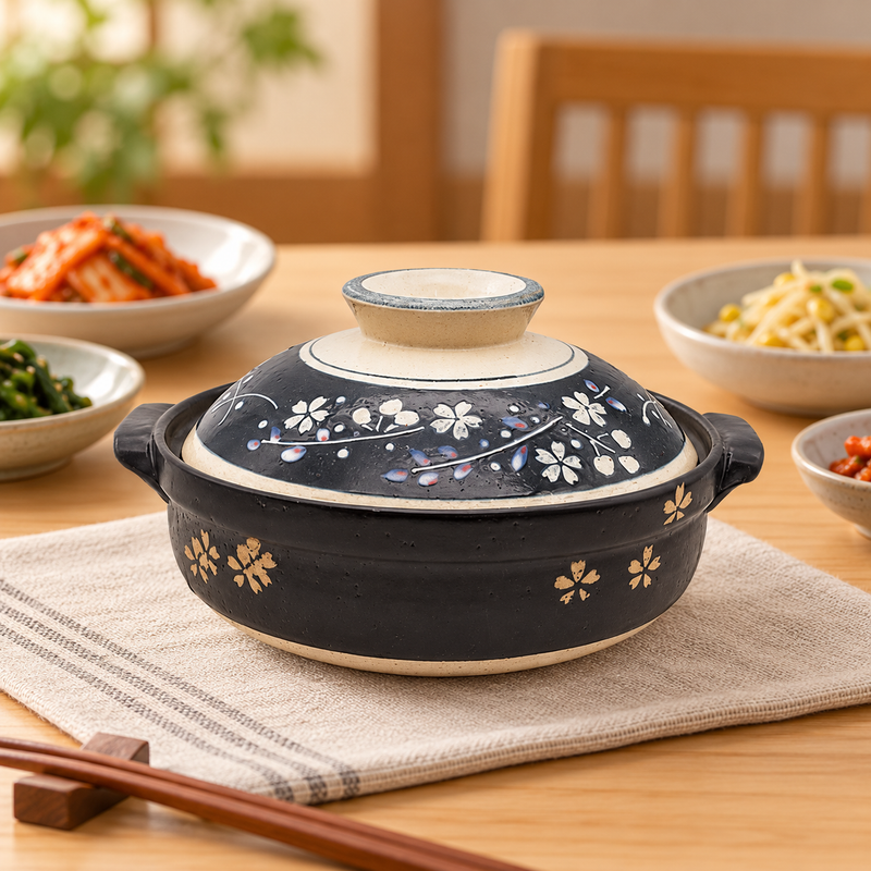 D6-YZ donabe in a dining table setting