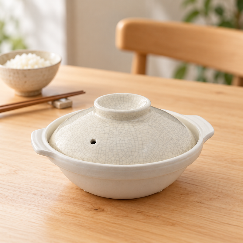 D7-K donabe in a restaurant table setting