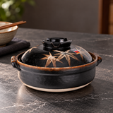 D8-ML maple-leaf donabe on a dining table