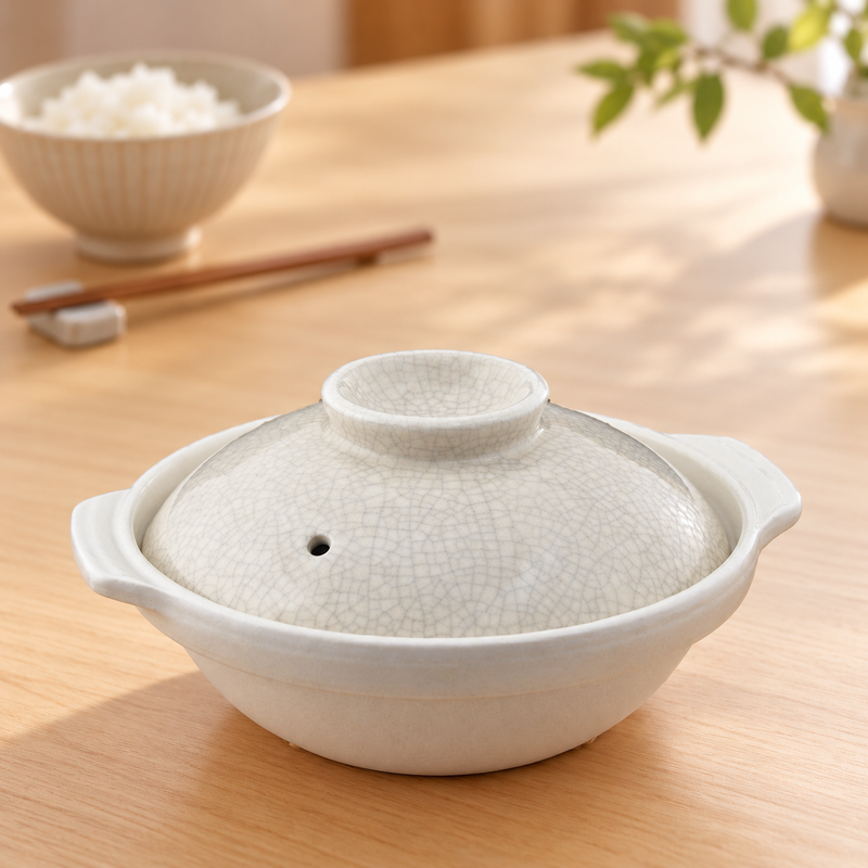 D9-K donabe in a restaurant table setting