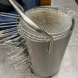 Korean BBQ Grill Plate Storage Cart, 1-Tier Stainless Steel, 15"