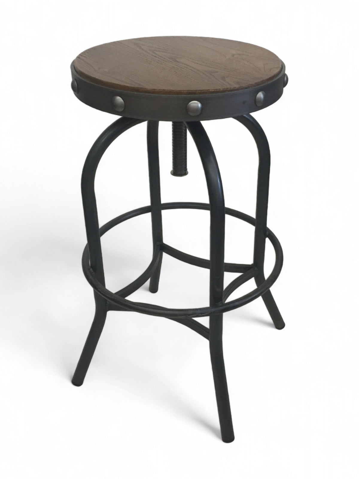Adjustable Metal Restaurant Barstool with Swivel Round Seat