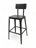 Metal Restaurant Barstool – Black