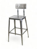 Metal Restaurant Barstool – Pewter
