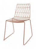 Stackable Metal Wire Restaurant Chair – Rose