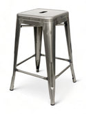 Pewter Metal Counter-Height Stool, 24"