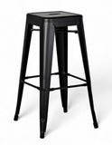 Backless Metal Restaurant Barstool – Black