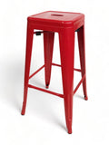 Backless Metal Restaurant Barstool – Red