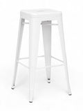 Backless Metal Restaurant Barstool – White