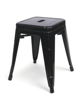 Backless Metal Restaurant Chair – Black