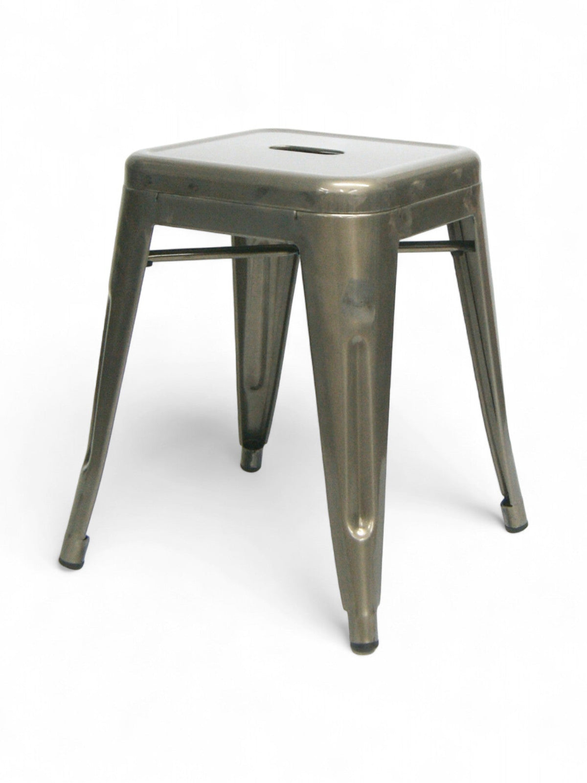 Backless Metal Restaurant Chair – Pewter
