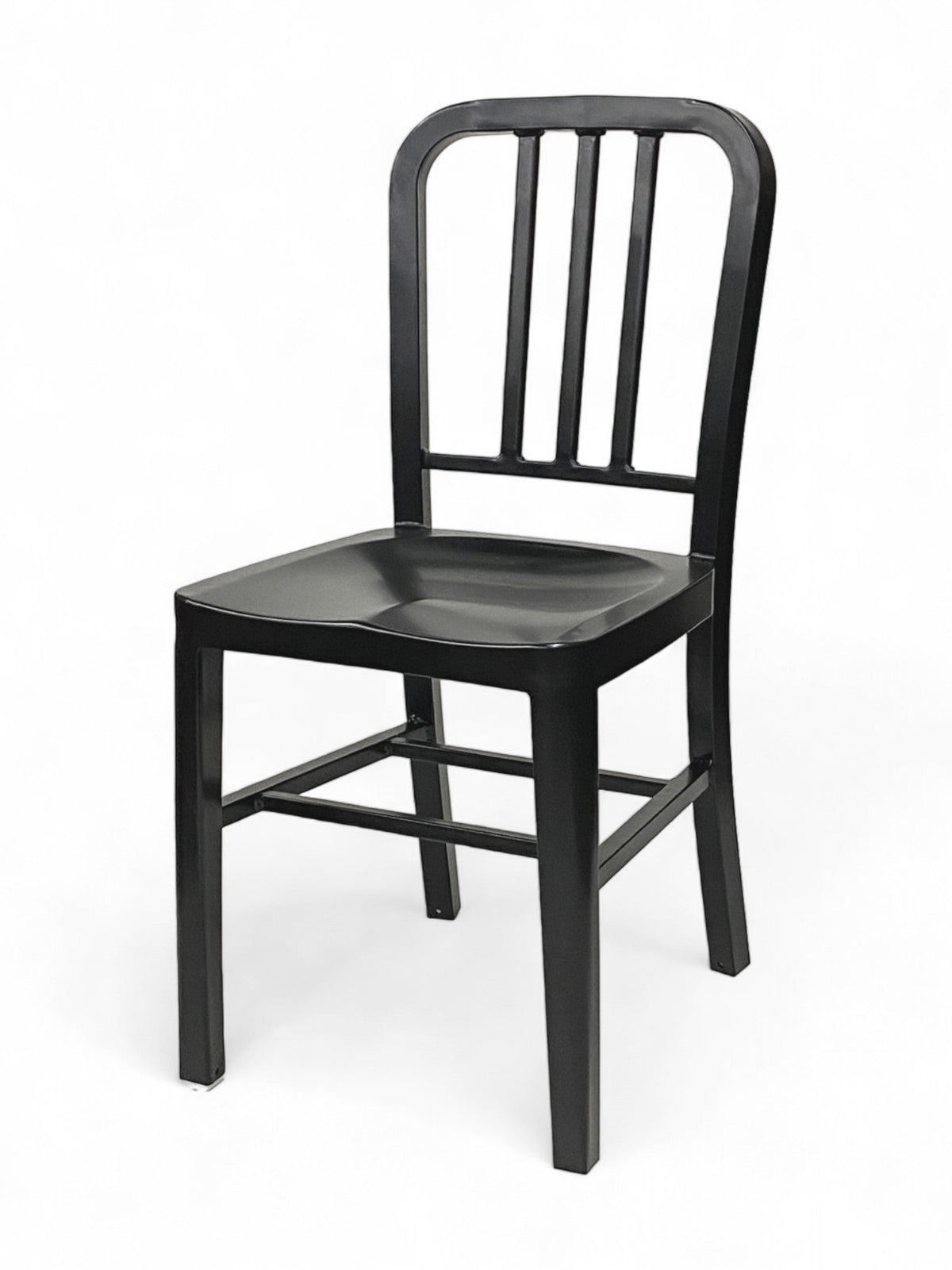 Black Metal Navy-Style Restaurant Chair