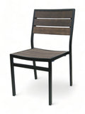 Mocha Stackable Indoor/Outdoor Chair with Black Aluminum Frame