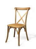 Natural solid beechwood restaurant chair with straw seat