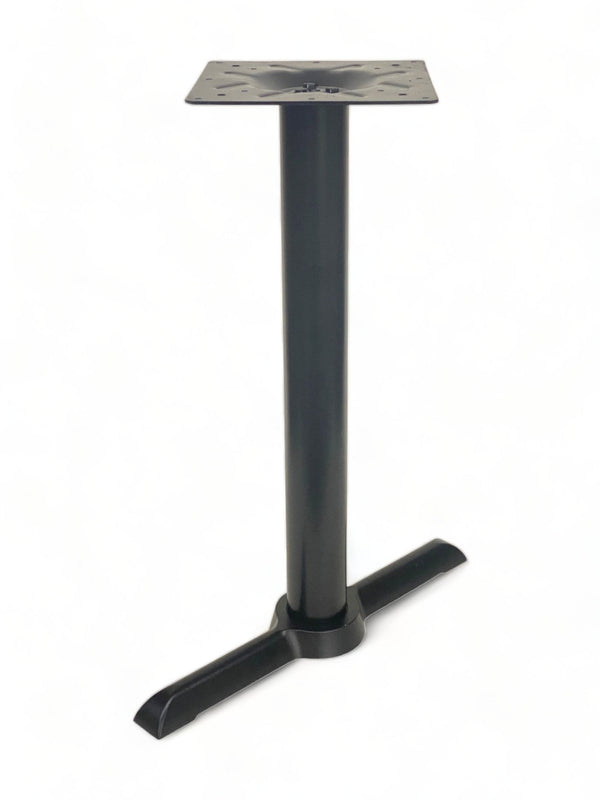 Black Cast Iron Outdoor Cross and T Table Base – 28" Dining Height