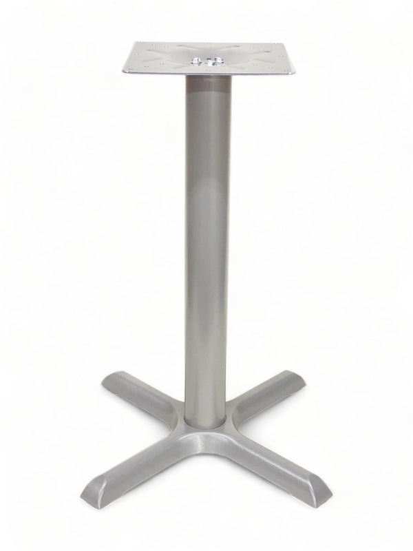 Gray Cast Iron Cross and T Table Base – 28" Dining Height