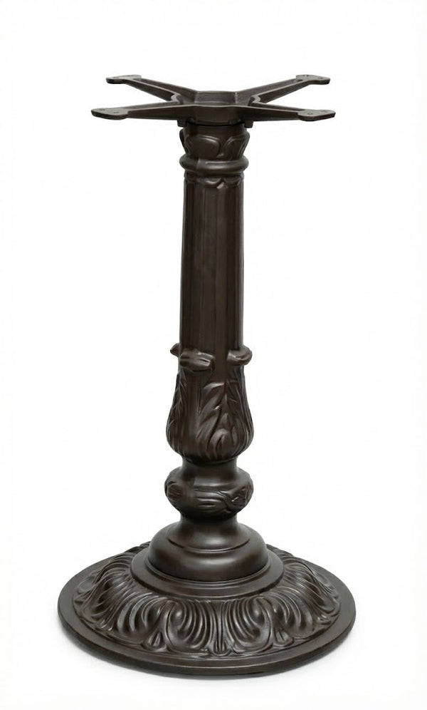 Black Cast Iron Ornamental Round Table Base – 28" Dining Height