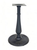 Black Cast Iron Ornamental Pan-Style Table Base – OM17R – 28-inch dining height