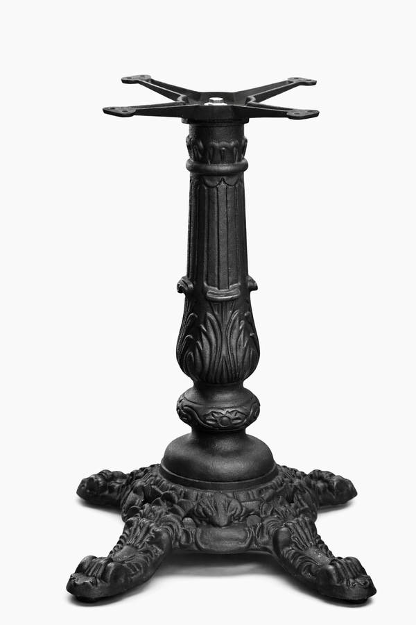 Black Cast Iron Ornamental Cross Table Base – 28" Dining Height