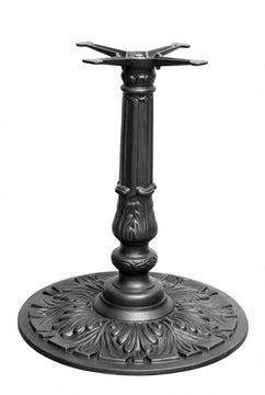Black Cast Iron Ornamental Round Table Base – OM24R – 28-inch dining height