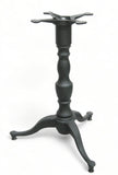 Black Cast Iron Three-Prong Ornamental Table Base – OM263 – 28-inch dining height