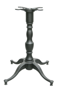 Black Cast Iron Four-Prong Ornamental Table Base – OM264 – 28-inch dining height