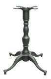 Black Cast Iron Four-Prong Ornamental Table Base – OM264 – 28-inch dining height