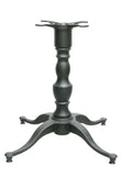 Black Cast Iron Four-Prong Ornamental Table Base – OM324 – 28-inch dining height