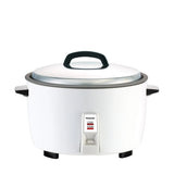 Panasonic SR-GA421FH commercial rice cooker with white body and handled glass-window lid