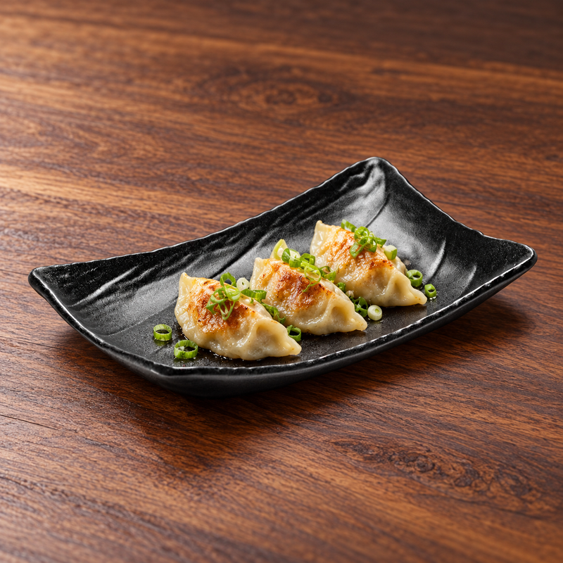 JX211-B black porcelain — arrange a small appetizer course