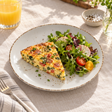 Splash Blanch 9-inch coupe plate with frittata and salad