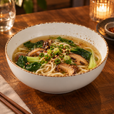 Splash Blanch round 40 oz bowl serving noodle soup