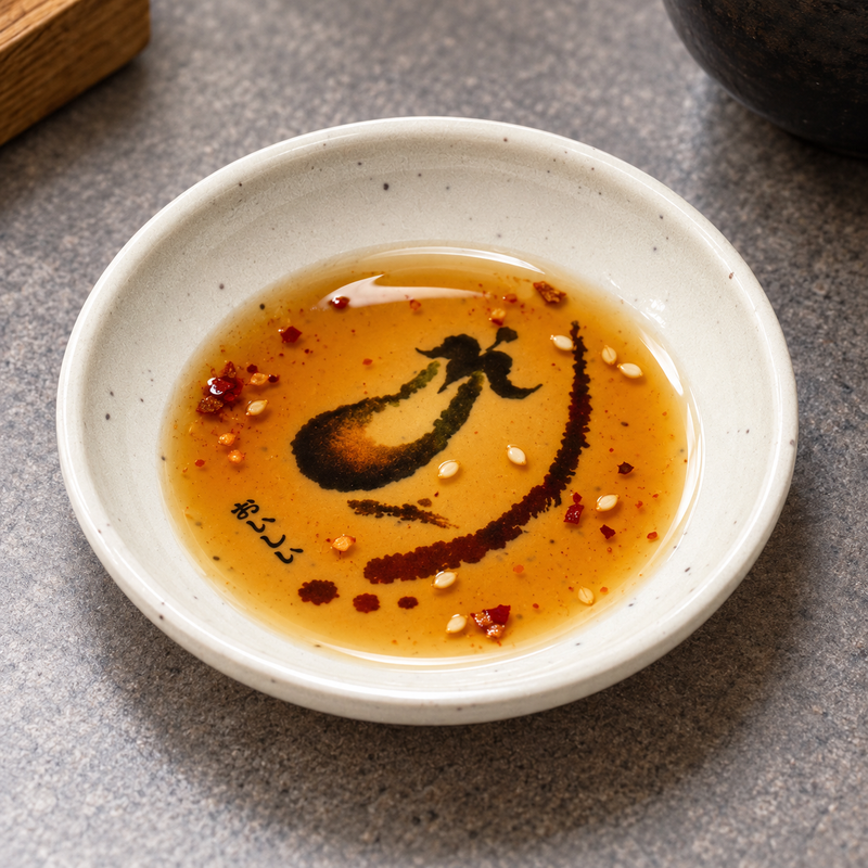 305-E Eggplant-pattern melamine sauce dish — set out an individual dipping sauce