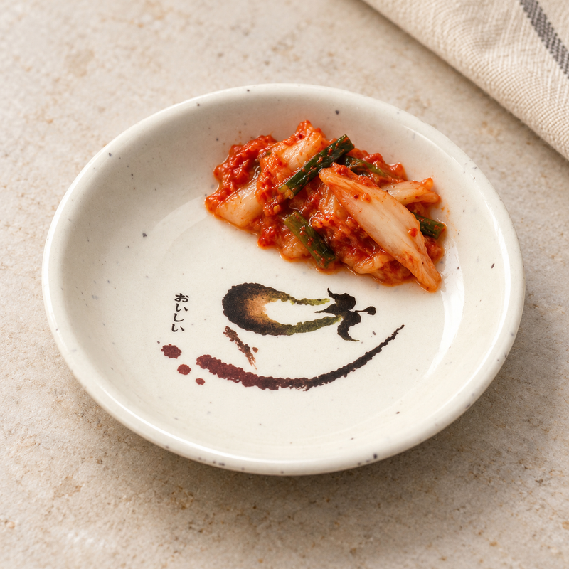 326-E Eggplant-pattern melamine sauce dish — bring a small condiment to the setting