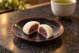 1704TM4-inch Tenmoku melamine side plate serving mochi