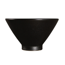 8″ Textured Black Ceramic Ramen Bowl — 40 oz