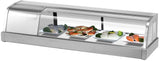Turbo Air SAK-50L-N refrigerated sushi case, left side condenser viewed from the front