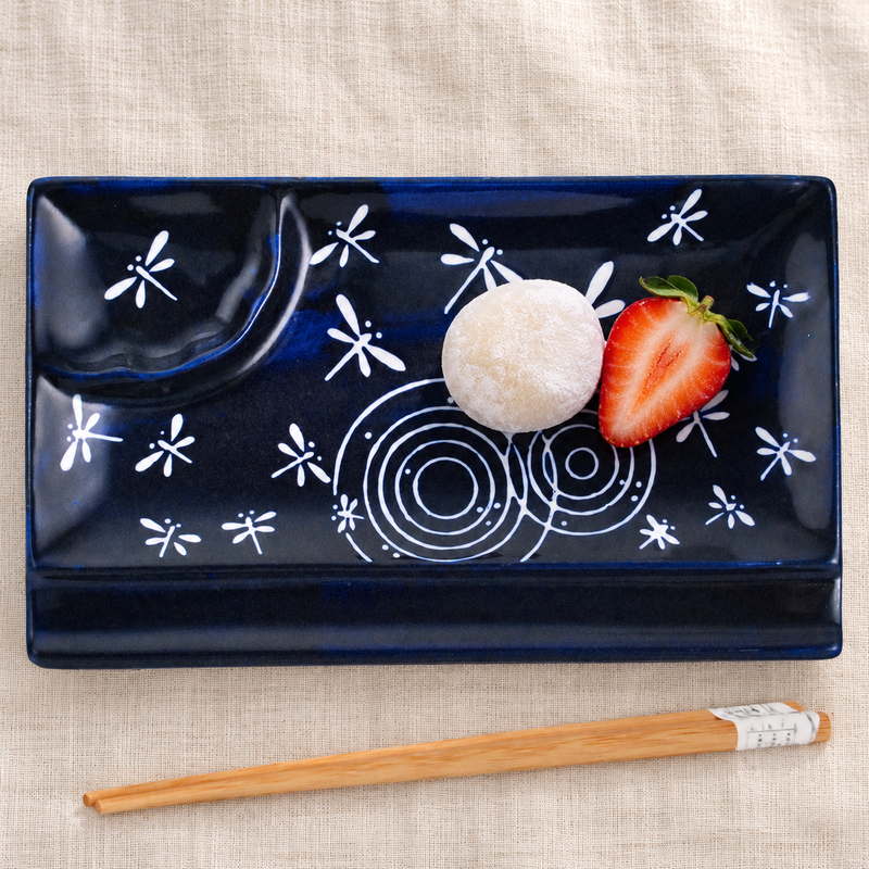 Dragonfly Sushi Plate with Sauce Well — SFP3-5039