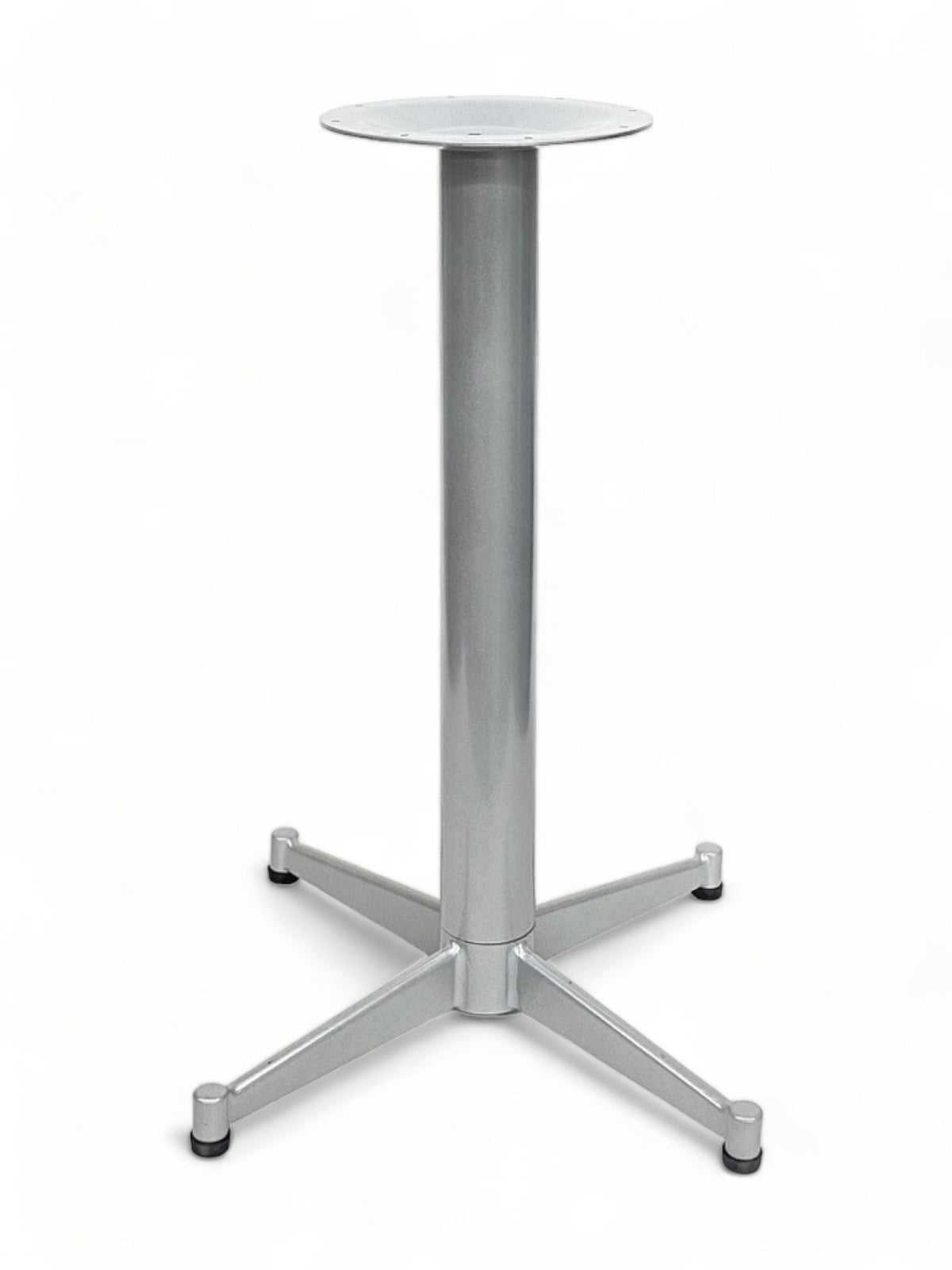 Silver Steel Cross and T Table Base – SG2222 – 28-inch dining height