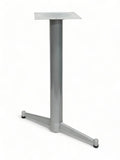 Silver Steel Cross and T Table Base – SG522 – 28-inch dining height