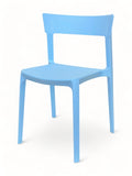 Sky Blue open-back plastic restaurant chair