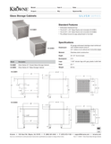 Krowne Silver Series original glass-storage cabinet drawings for18-GSB1 rack-slide and18-GSB3 shelf configurations. Both are separately labeled; confirm the ordered configuration.