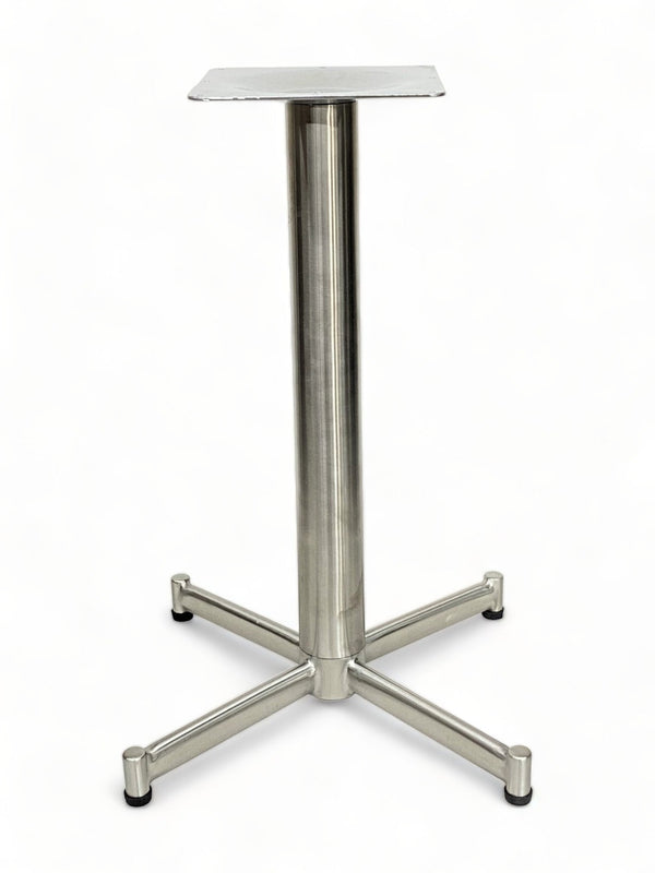 Stainless Steel Cross and T Table Base – 28" Dining Height