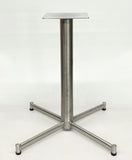 Stainless Steel Cross and T Table Base – SS3030 – 28-inch dining height